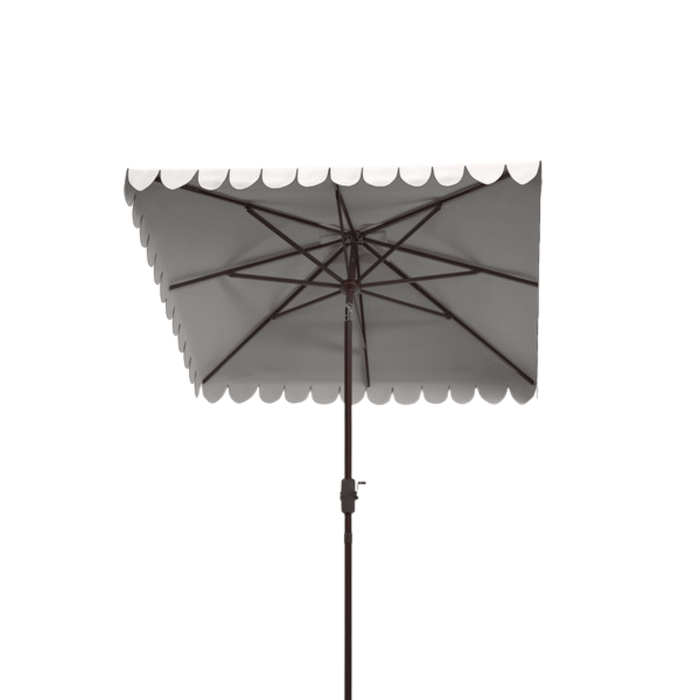 White 7.5 Ft Square Crank Market Umbrella - Outdoor Umbrellas - The Well Appointed House