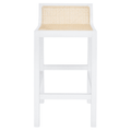 White Beech Wood Bar Stool With Cane Seat - Bar & Counter Stools -  The Well Appointed House