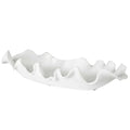 White Ceramic Bowl With Curved Edges - Decorative Bowls - The Well Appointed House