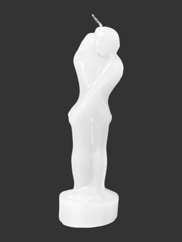 White Couple candle