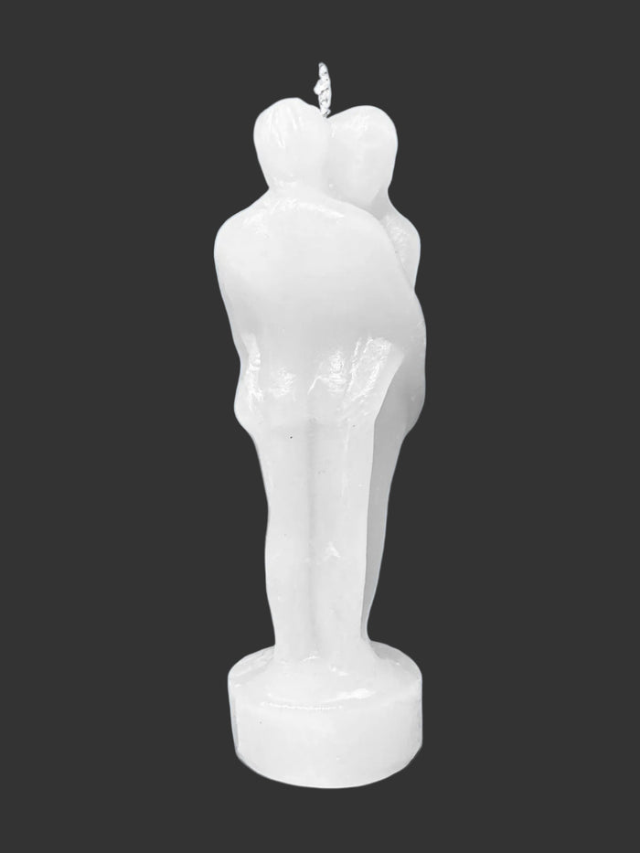 White Couple candle