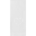 Set of 2 White Flower Heart Embroidered Hand Towels - Hand Towels - The Well Appointed House
