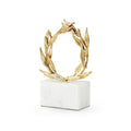 White Marble Base Apollo Statue in Gold Leaf - Decorative Objects - The Well Appointed House