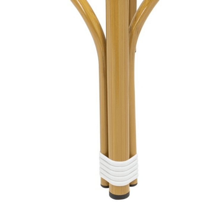White PE Wicker & Aluminum Indoor-Outdoor Backless Bar Stool - Bar & Counter Stools -  The Well Appointed House