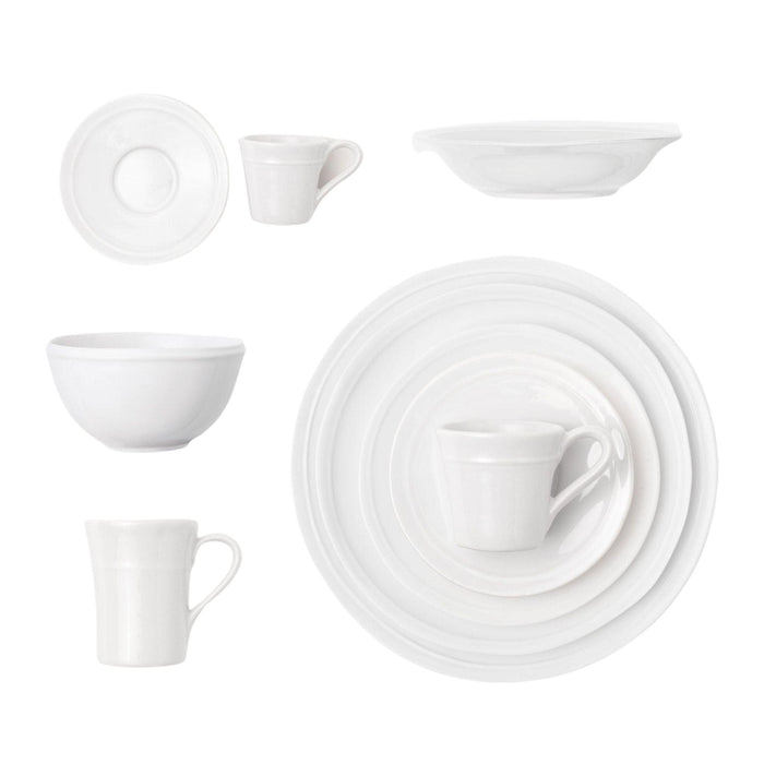 White Stoneware Cups and Saucers - Drinkware - The Well Appointed House
