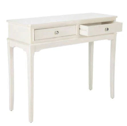 White Two Drawer Console Table - Sideboards & Consoles - The Well Appointed House