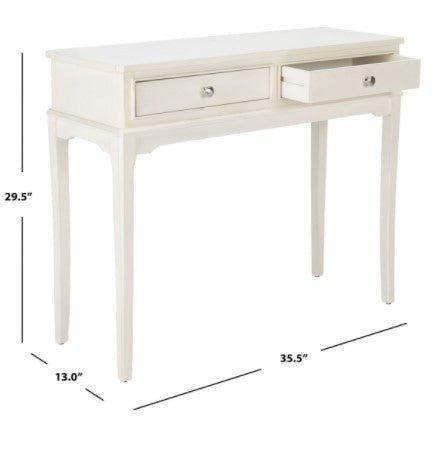 White Two Drawer Console Table - Sideboards & Consoles - The Well Appointed House
