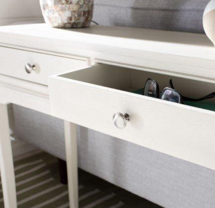 White Two Drawer Console Table - Sideboards & Consoles - The Well Appointed House