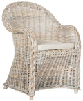 White Washed Wicker Club Chair - Accent Chairs - The Well Appointed House