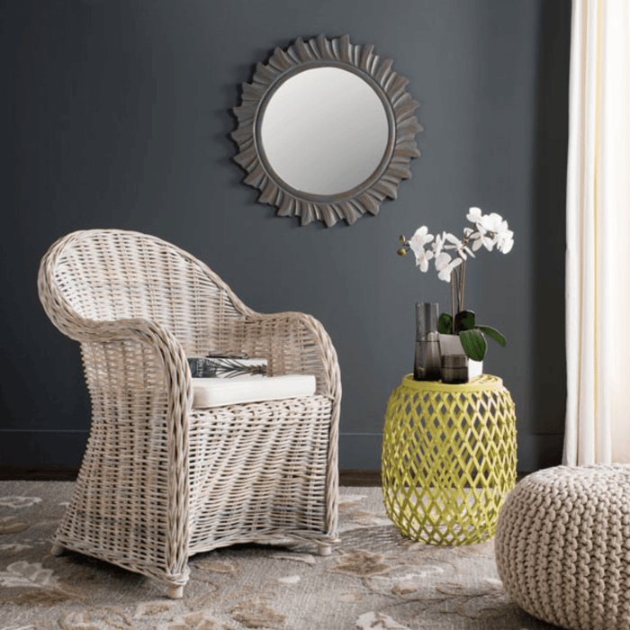 White Washed Wicker Club Chair - Accent Chairs - The Well Appointed House