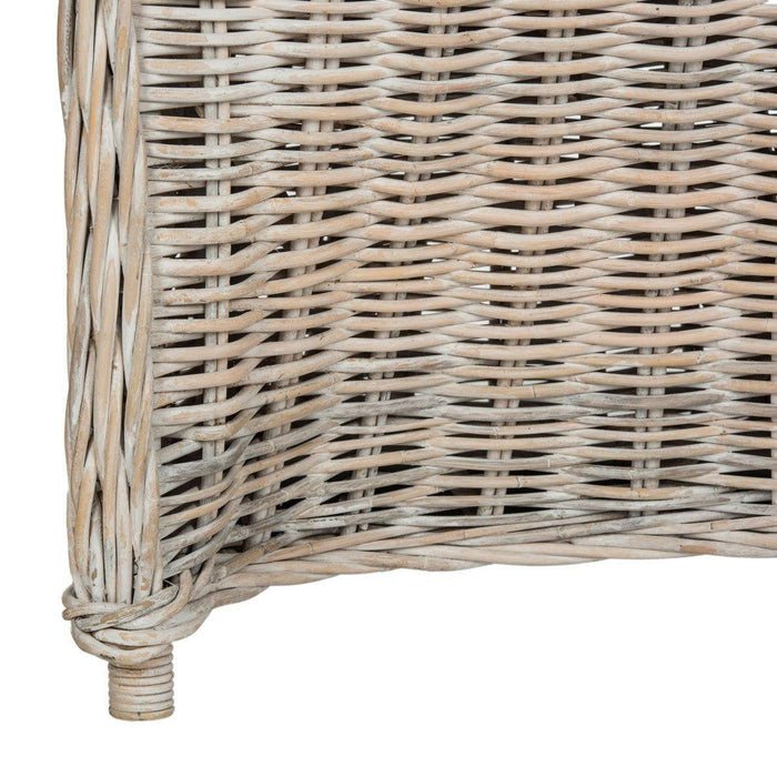 White Washed Wicker Club Chair - Accent Chairs - The Well Appointed House