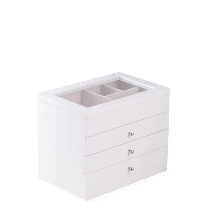 White Wood Jewelry Case - Jewelry & Watch Cases - The Well Appointed House