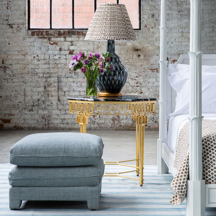 Wild Ginger Brown & White Fabric Lampshade - Lamp Shades - The Well Appointed House