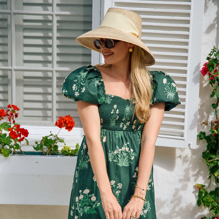 Wildflower Sun Hat - Ivory Wide & Short Grosgrain Ribbon - The Well Appointed House