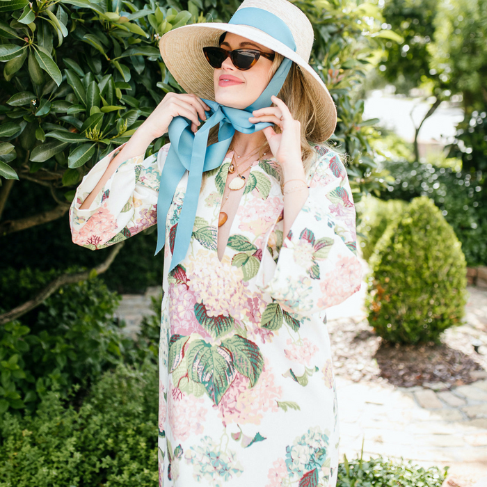 Wildflower Sun Hat - Masters Green Wide & Short Grosgrain Ribbon - The Well Appointed House