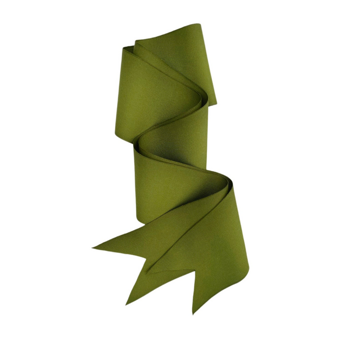 Wildflower Sun Hat - Olive Green Wide & Short Grosgrain Ribbon - The Well Appointed House