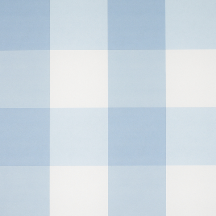 Willa Large Check Chambray Wallpaper - The Well Appointed House