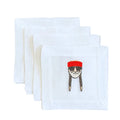 Embroidered Willie Cocktail Napkins - Cocktail Napkins - The Well Appointed House