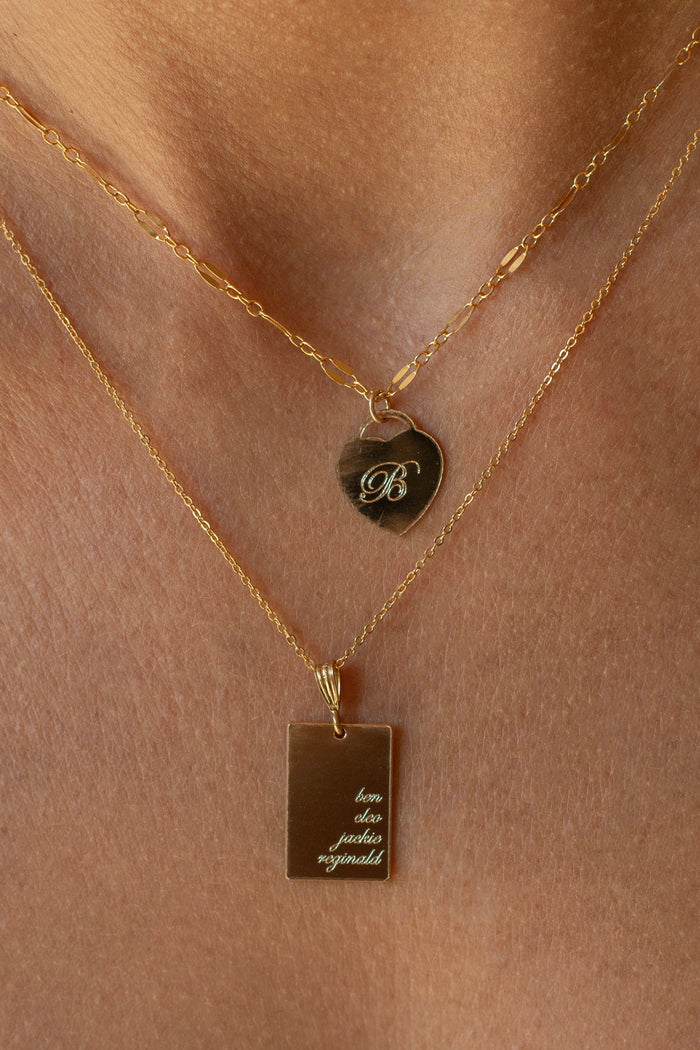 Minimal Willow bar pendant on a dainty chain in gold fill or sterling silver