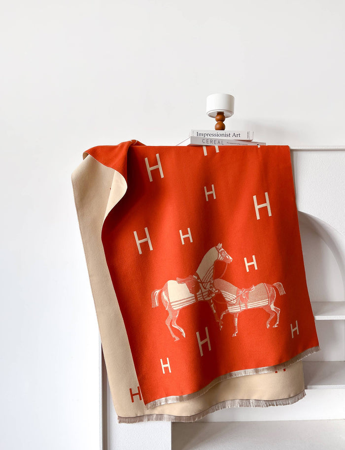 Winding River - Equestrian Orange / Cream Stable Reversible Wrap