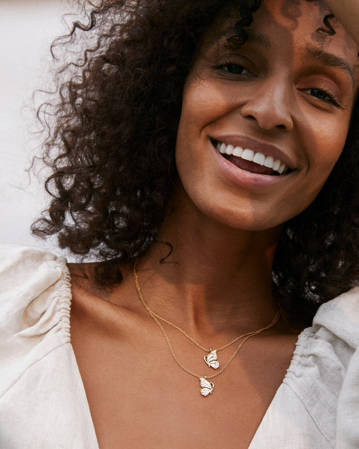 Bryan Anthonys Wings To Fly Gold Necklace Set On model