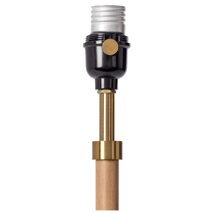 Wood Finish Table Lamp With Rattan Shade - Table Lamps - The Well Appointed House
