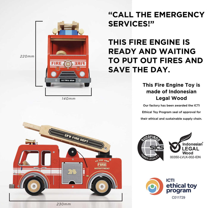 Wooden Fire Truck - The Well Appointed House