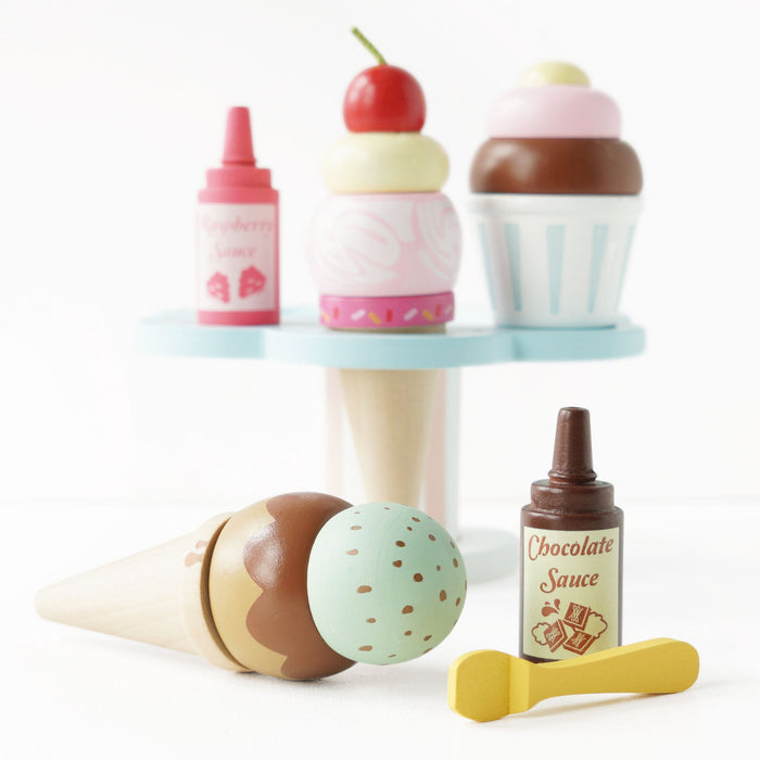 Wooden Ice Cream Stand & Toppings - The Well Appointed House