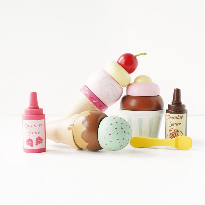 Wooden Ice Cream Stand & Toppings - The Well Appointed House