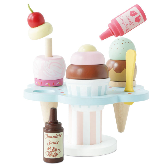 Wooden Ice Cream Stand & Toppings - The Well Appointed House