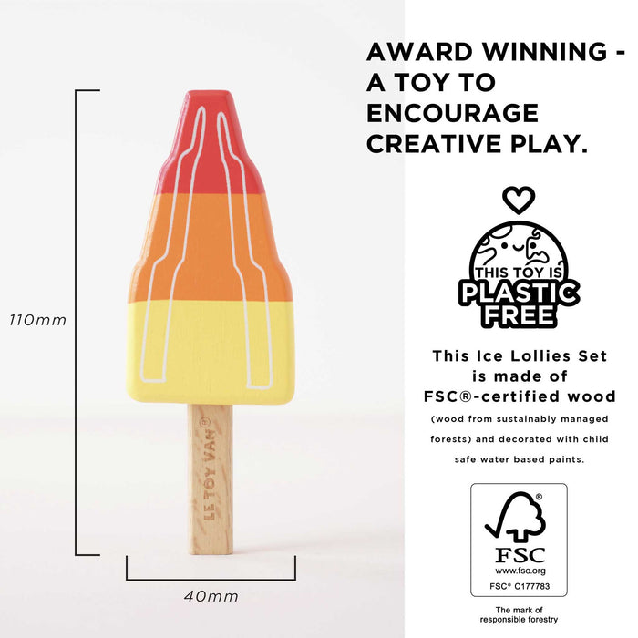 Wooden Ice Lollies Popsicles - The Well Appointed House