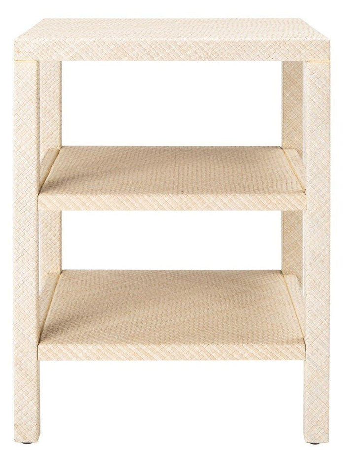 Woven Raffia Two Shelf Side Table - Side & Accent Tables -  The Well Appointed House