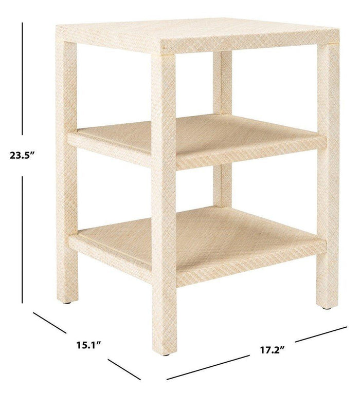 Woven Raffia Two Shelf Side Table - Side & Accent Tables -  The Well Appointed House