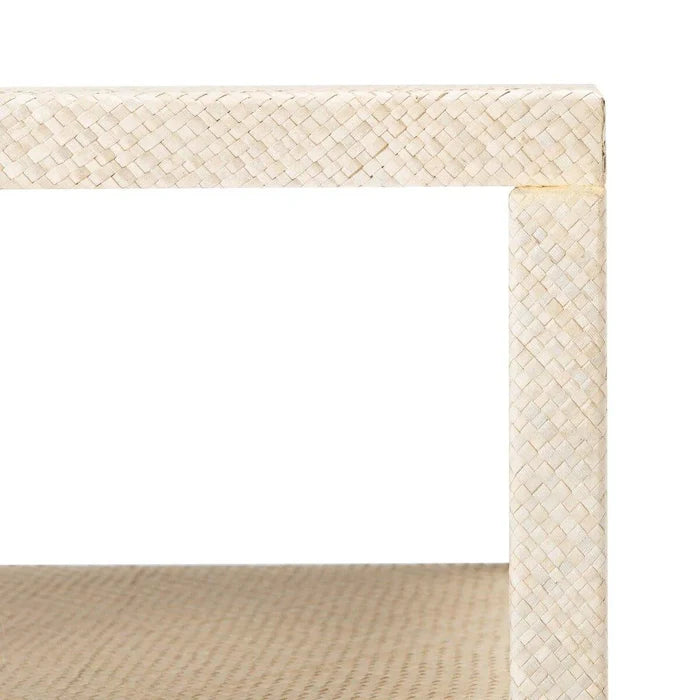 Woven Raffia Two Shelf Side Table - Side & Accent Tables -  The Well Appointed House