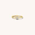 XL Gemma stone ring in 14k gold fill with a four millimeter CZ stone