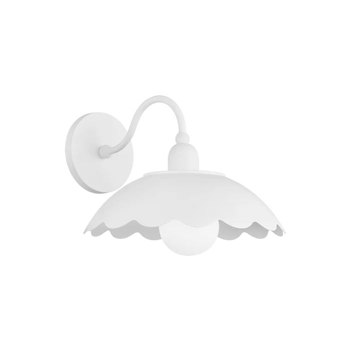 Yael Wall Sconce in Textured White Finish - The Well Appointed House