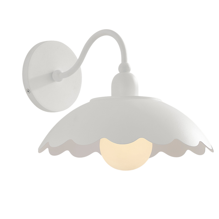 Yael Wall Sconce in Textured White Finish - The Well Appointed House