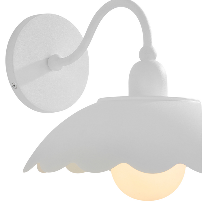 Yael Wall Sconce in Textured White Finish - The Well Appointed House