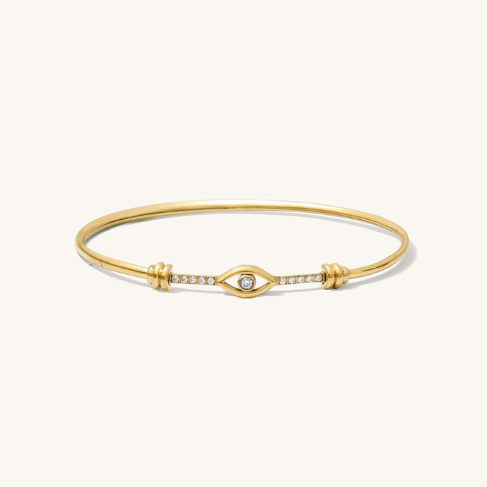 Yaz bangle bracelet in 18k gold vermeil with a seamless hidden clasp