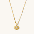 Yaz evil eye necklace, worn for good luck and to ward off misfortune