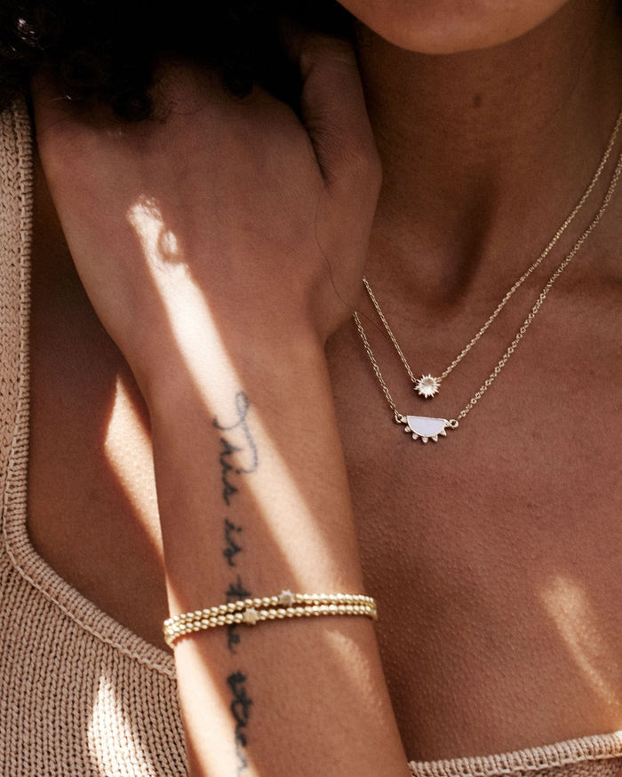 Bryan Anthonys Gold You Are My Sunshine Beaded Bracelet On Model