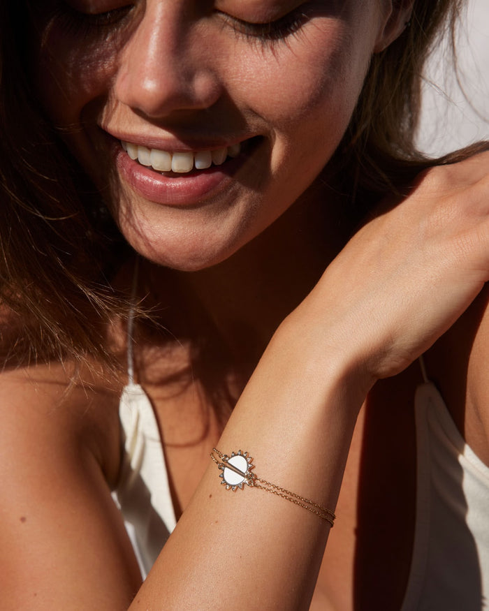 Bryan Anthonys You Are My Sunshine Gold Bracelet Set Dynamic On Model