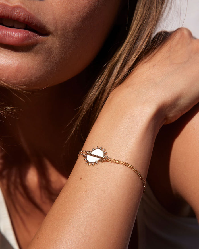 Bryan Anthonys You Are My Sunshine Gold Bracelet Set Dynamic On Model