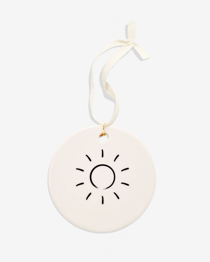 Bryan Anthonys You Are My Sunshine Mother Daughter White Ceramic Holiday Ornament in Black