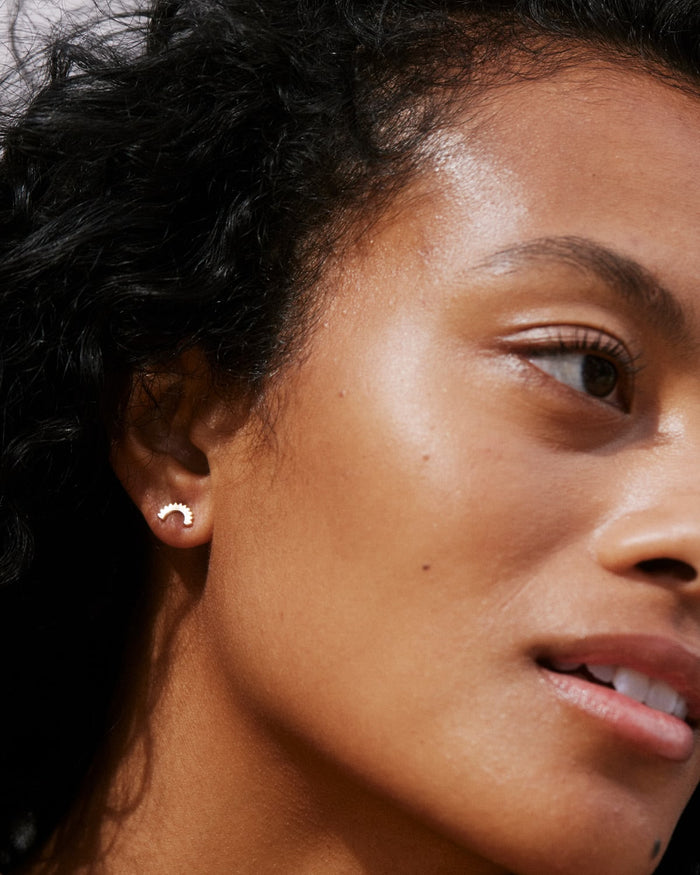 Bryan Anthonys You Are My Sunshine Gold Earring On Model