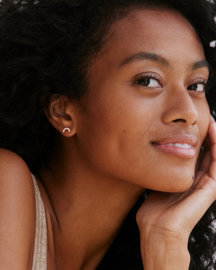 Bryan Anthonys You Are My Sunshine Gold Earring On Model