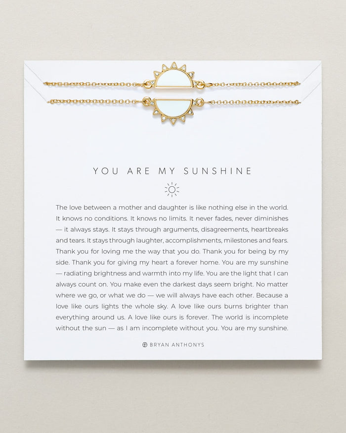 Bryan Anthonys you are my sunshine mother daughter necklace 14k gold