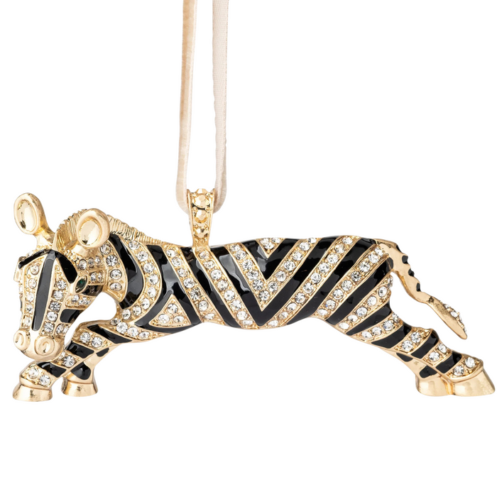Zebra Hanging Ornament, Black - The Well Appointed House