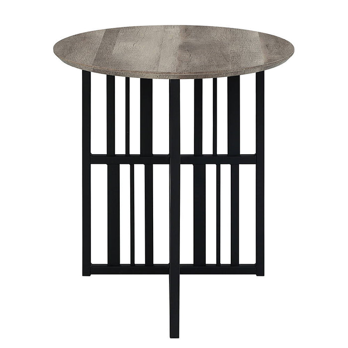 Zudora - End Table - Antique Oak & Black