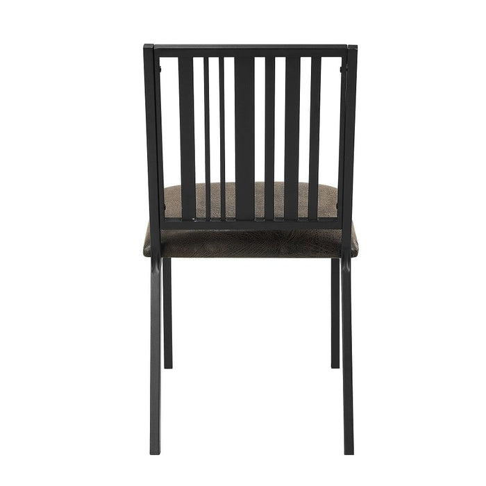 Zudora - Side Chair (Set of 2) - Synthetic Leather & Black